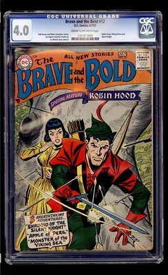 Brave and the Bold #12 1957 CGC 4.0 VG C/OW High Definition Scans** - Image 1 of 2