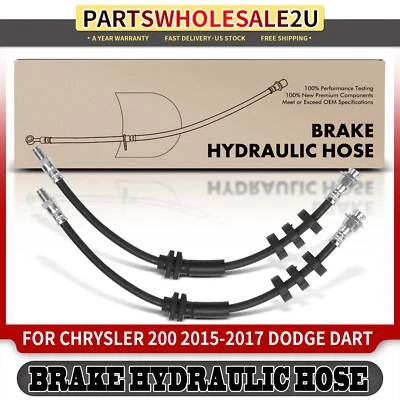 2x Mangueira hidráulica de freio dianteiro para Dodge Dart 2014-2016 Chrysler 200 2015-2017  - Imagem 1 de 4