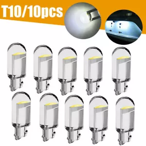 10x White LED T10 194 168 W5W Interior Map Car Trunk License Plate Lights Bulb. - Picture 1 of 12