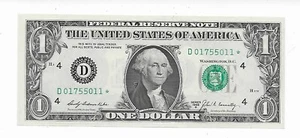 $1 FRN 1969-B Kabis/Connally Cleveland Star solo opción de impresión nítida sin circular - Imagen 1 de 2