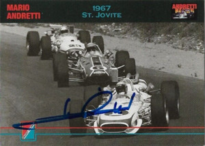 Mario Andretti signed 1992 Collect-A-Card trading card INDY RACING #19