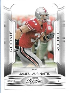 Camiseta deportiva roja Playoff Prestige 2009 James Laurinaitis SP #148 Rams novato radiocontrol - Imagen 1 de 2
