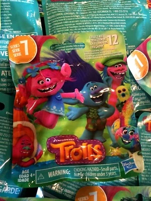 Lote de 3 - Bolsas ciegas DreamWorks "Trolls Series 7" - Todas nuevas y sin abrir Foto 1 de 4