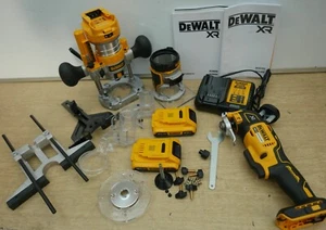 DeWALT DCW604 18v xr multi base plunge router kit 2 x 2 ah + DCS355 multi tool - Picture 1 of 5