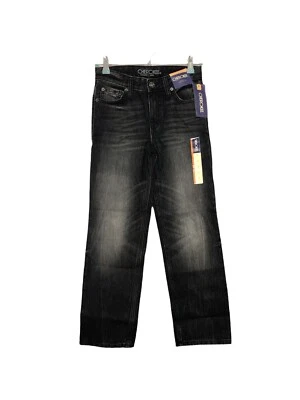 Pantalones de mezclilla rectos Cherokee negros desteñidos lavados talla 12 nuevos con etiquetas Foto 1 de 4