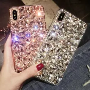 Funda Trasera Brillante Estrás Para iPhone 15 Pro Max 14 Plus 13 12 11 - Imagen 1 de 7