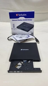 VERBATIM EXTERNAL SLIMLINE CD/DVD WRITER 98938 - Picture 1 of 4