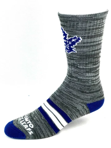 Toronto Maple Leafs Gray RMC Quad Deuce Crew Socks Cover