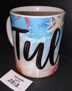 Ceramic Tulum Mexico Beach Starfish Nautical Souvenir Coffee Mug - Picture 1 of 7