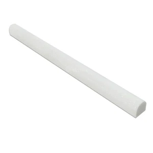 Thassos White Greek Marble 3/4 X 12 Bullnose Liner Trim Molding - Picture 1 of 3