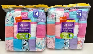 28 Pair Pack Hanes Girls Tagless Briefs Size 14 Super Soft Waistband No Ride Up - Picture 1 of 3