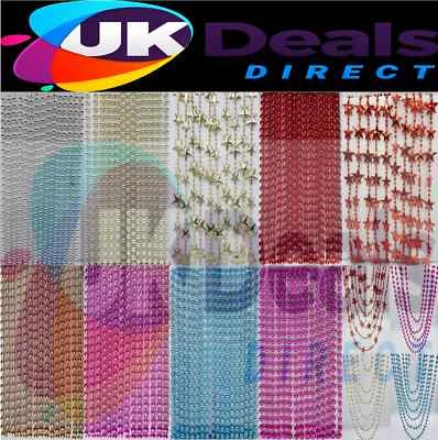 Luxury Christmas Garland Beads Tree Decoration 2.7m / 9ft  XMAS All Colours - Image 1 of 3