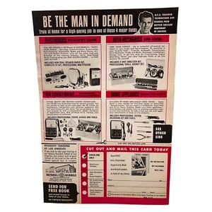 National Schools Vintage Print Ad 60s Be the Man in Demand Correspondence Course - Picture 1 of 7