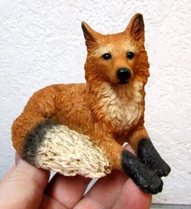 Castagna Italy 1989 Süße Rotfuchs Resin Figur Figur Statue, schönes Dekor - Bild 1 von 5