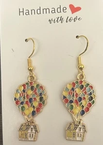 Handmade Disney Pixar Up Flying House Earrings - Picture 1 of 1