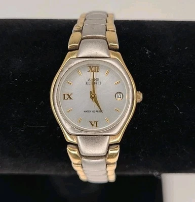 Vintage Anne Klein II Stainless Steel Water Resistant 100' Watch W/Date New Batt - Image 1 of 4