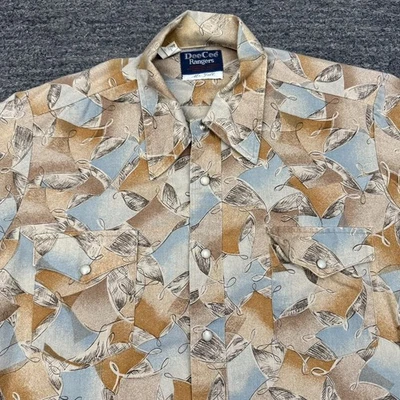 Camisa De Colección Dee Cee Rangers Pequeña Geométrica Western Mr Tall Pearl Snap 15 15.5 Foto 1 de 4