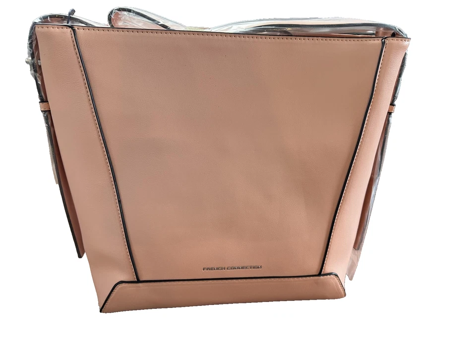 Bolso de hombro French Connection para mujer suave melocotón Olympia Bucket FCS24126-MWPH Foto 1 de 4