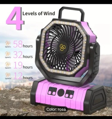 Ventilador Recargable De 20000amp Durabilidad Máxima De 58horas Foto 1 de 4