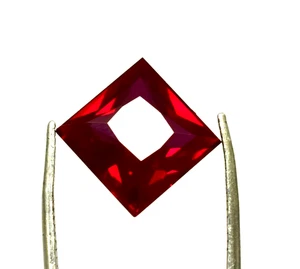 8-10 Ct Natural Red Ruby Certified Loose Gemstone Princess Cut Hal - Picture 1 of 8