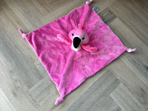 petjes world pink flamingo COMFORT BABY BLANKET TOY SOOTHER comforter - Picture 1 of 10
