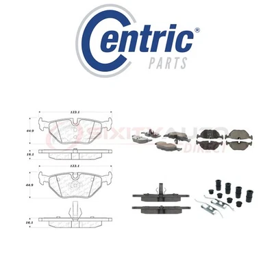 Centric Ceramic Disc Brake Pads w Shims for 1992-1999 BMW 318is 1.8L 1.9L L4 rz Foto 1 de 4