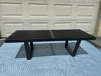 "Banco de listones Herman Miller Nelson años 50 primera generación ébano 48"" J Irwin Eero Saarinen" Foto 1 de 4