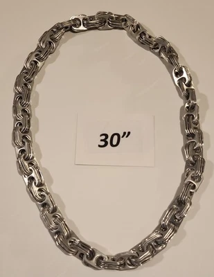 Collar de 30" plata aluminio lengüeta tira lata cadena de moda continua (XL)  Foto 1 de 4