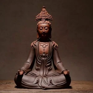 China porcelain Pottery ceramic handcraft carvings guanyin Bodhisattva statue观音1 - Picture 1 of 7