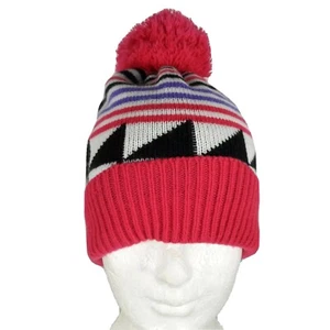 Target Winter Beanie with PomPom Pink, Whit, Black. One sz fits all. - Picture 1 of 7