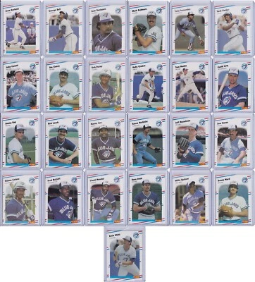 Toronto Blue Jays 1988 Fleer Baseball Team Set 25 Cards - Image 1 of 4
