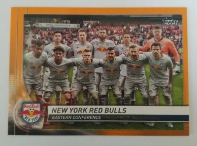 2020 NEW YORK RED BULLS TOPPS MLS MAJOR LEAGUE SOCCER ORANGE PARALLEL 17/25 - Image 1 of 2