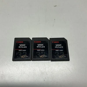 LOT OF 3 CANON MMC PLUS 32MB SD CARD HIGH SPEED MMC-32MH U3-2 - Picture 1 of 2