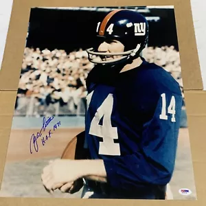 Y.A. Tittle SIGNED 16x20 Photo HOF 71 - NY Giants 49ers - PSA/DNA - Picture 1 of 2