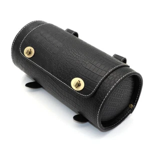 Alforja de cuero PU para motocicleta bolsa de almacenamiento de herramientas bolsa de equipaje crucero chopper personalizada - Imagen 1 de 10