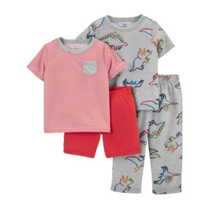 New Carter's Toddler Boys 4-Piece Dinosaur Pajama Set 3 4 5 - Picture 1 of 3