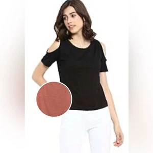 Ninety Clothing Cold Shoulder Top Damen Gr. Small Flatter Kurzarm Neu - Bild 1 von 9