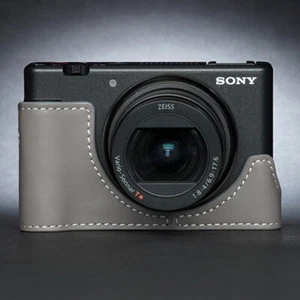 Handmade Genuine Leather Half Camera Case Cover Bag For Sony ZV1M2 ZV1F/ZV1II - Picture 1 of 18