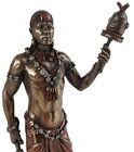 8 3/4' ORISHA ELLUGUA God Travelers Yoruba African Statue Antique Bronze Color