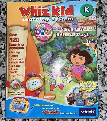 VTech Whiz Kid Learning System Dora the Explorer “Save The School Day”SEALED - Image 1 of 3