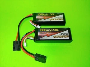 2 VANT 11.1V 1800mAh 50C 3S LiPo Battery FITS Traxxas 1/16 Summit VXL 3600mAh - Picture 1 of 1