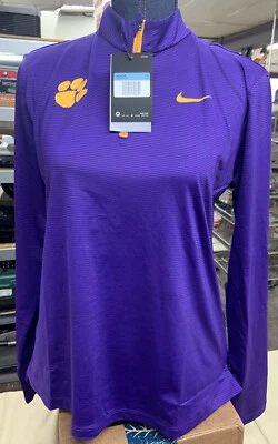 NIKE DRIFIT MUJER M CLEMSON TIGERS FÚTBOL 1/4 CREMALLERA PÚRPURA CW7267-549 Foto 1 de 4