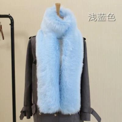 Invierno Moda Mujeres Alargarrar Piel Sintética Bufanda Cuello Chal Capa Envoltura Mantener Caliente Foto 1 de 2