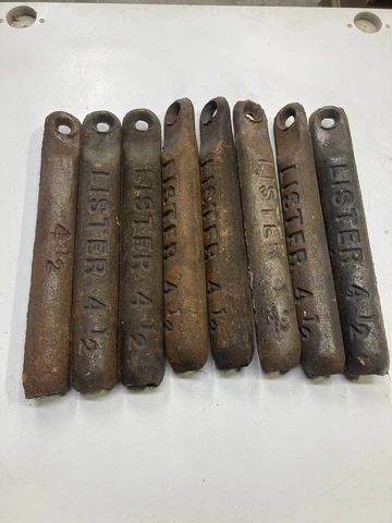 Antique Window Weights Sash Weights Lot Of 8 - Approx. 4.5 lb Lister Cast Iron Cover