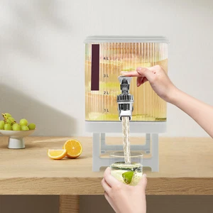 4.5L White Water Juice Drink Dispenser Water Drink Beverage Dispenser Container - Picture 1 of 18