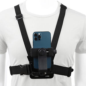 Mobile Phone Chest Mount Harness Strap Holder for iPhone Samsung Gopro 11 10 9 8