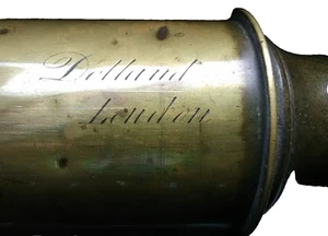 1800s CAPTAIN'S SPYGLASS Brass Leather Pirate Ship Delland Dollond of London? - Picture 1 of 11