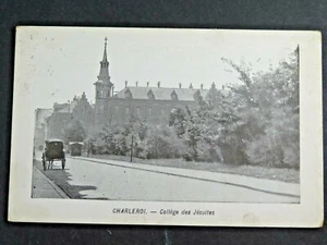 Antike AK Charleroi College des Jesuites französisches Pferd und Buggy A7159 - Bild 1 von 2