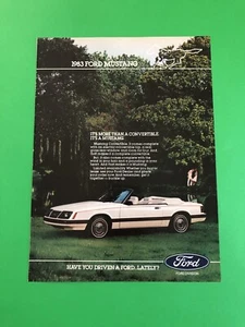 1983 FORD MUSTANG ORIGINAL VINTAGE PRINT AD ADVERTISEMENT PRINTED 1 PAGE - Imagen 1 de 1