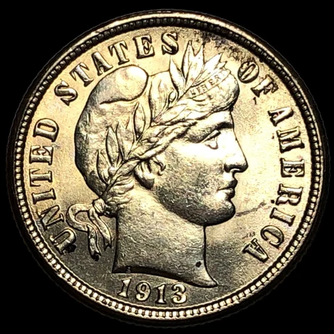 1913 P Barber Dime  #E9445 Cover